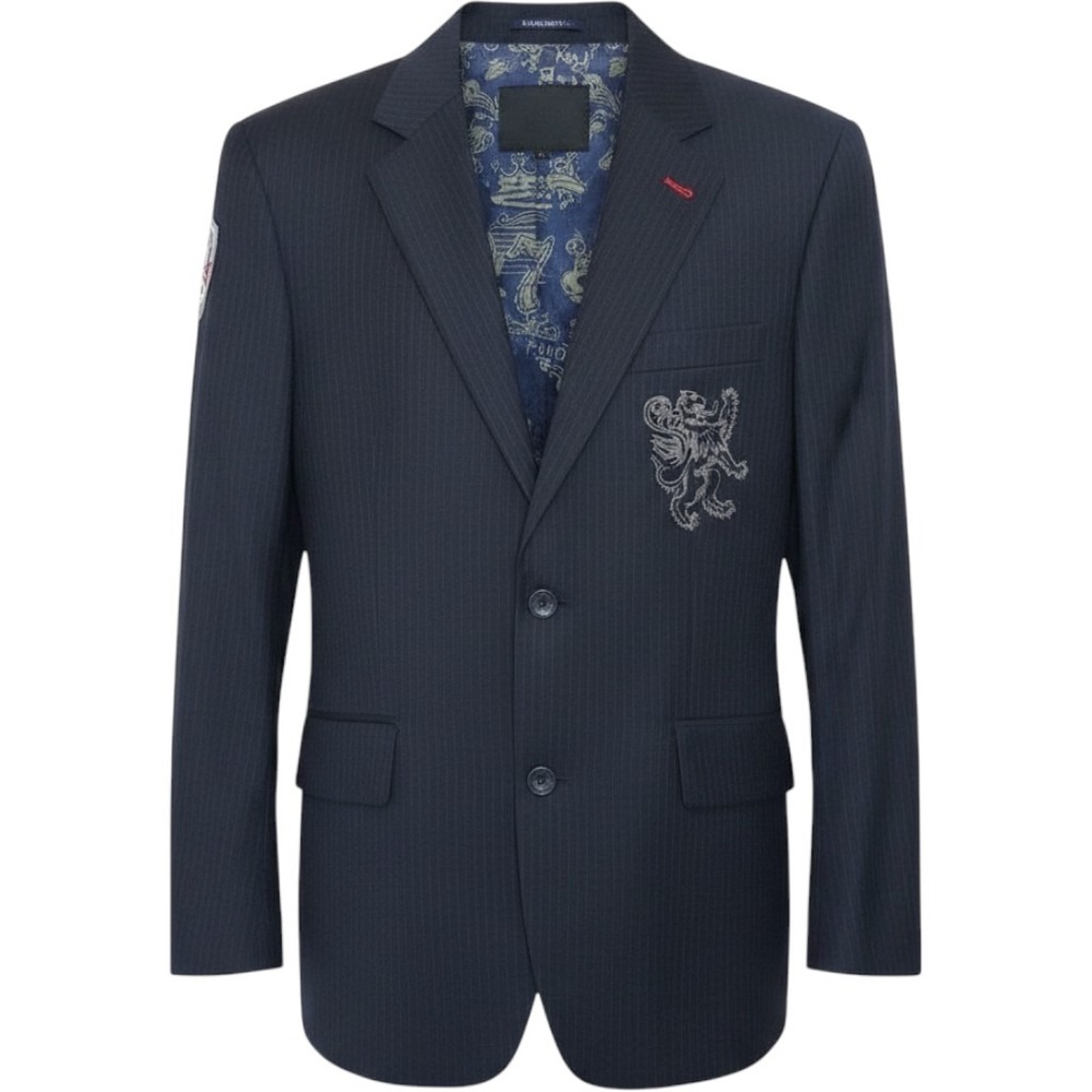7 Diamonds Blazer Harry Potter Gray and Red Crest Patch Sz S